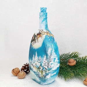 Cadouri de Craciun- Sticla handmade 500 ml(cod 1720)5