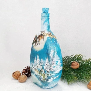 Cadouri de Craciun- Sticla handmade 500 ml(cod 1720)5