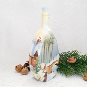 Cadouri de Craciun- Sticla handmade (cod 1722)104