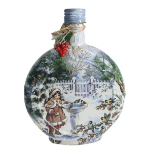 Cadouri de Craciun- Sticla handmade (cod 2167)poza1