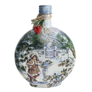 Cadouri de Craciun- Sticla handmade (cod 2167)