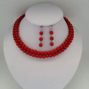 Set din coral rosu (dublu sir)