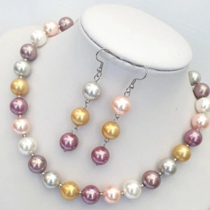 Set din perle stil Mallorca, 6 culori, si accesorii din otel inoxidabil (cod 135)3