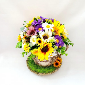 Aranjament floral in cos de nuiele (cod 16001)