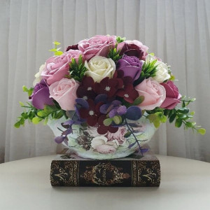 aranjament floral "vintage roses" 5