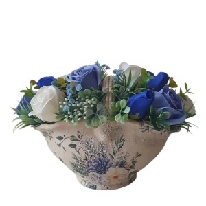 Aranjament in cos ceramic-trandafiri de sapun (cod 2326)poza19