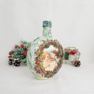Cadouri de Craciun- Sticla handmade (cod 1531) 1001