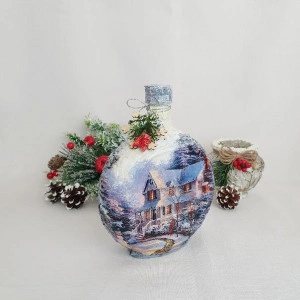 Cadouri de Craciun- Sticla handmade (cod 1533) 300