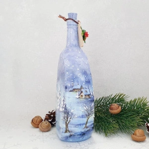 Cadouri de Craciun- Sticla handmade (cod 1713)5