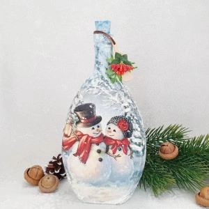 Cadouri de Craciun- Sticla handmade (cod 1717)5