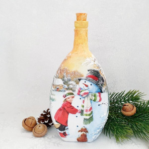 Cadouri de Craciun- Sticla handmade (cod 1721)200