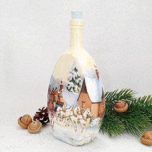 Cadouri de Craciun- Sticla handmade (cod 1722)105