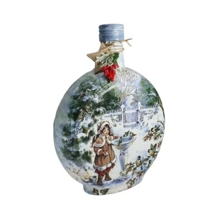 Cadouri de Craciun- Sticla handmade (cod 2167)poza4