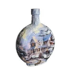 Cadouri de Craciun- Sticla handmade (cod 2318)poza3