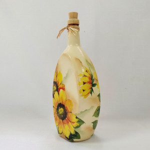 Cadouri handmade- sticla 750 ml "Floarea Soarelui" (cod 1675)101