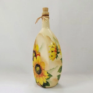 Cadouri handmade- sticla 750 ml "Floarea Soarelui" (cod 1675)101