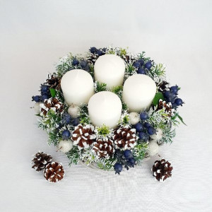 Coronita de Advent - merisoare albastre (cod 1529) 4