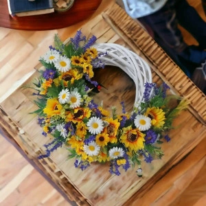 coronita usa cu floarea soarelui si lavanda-poza1