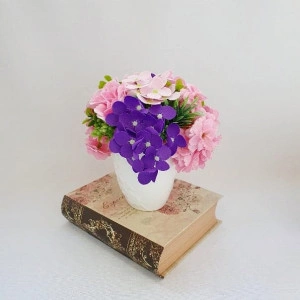 Aranjament din flori de cires, anemone si hortensii 144