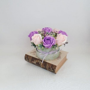 Aranjament floral din flori de sapun (cod 1463) 5004