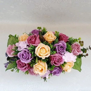 Aranjament flori de sapun-"Roses"-barcuta (cod 1300) 8