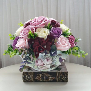 aranjament floral "vintage roses" 6