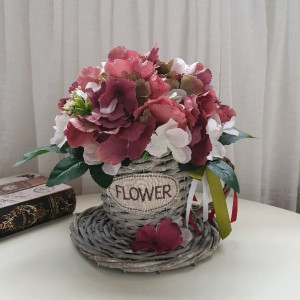 Aranjament hortensie in cos tip cana (1208) 5