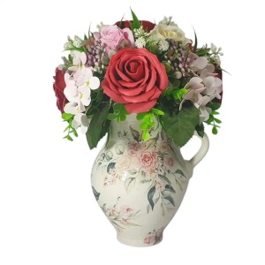 Aranjament pentru 8 Martie cu flori de sapun in cana ceramica (cod 2263) - Img 3