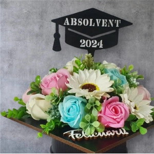 Aranjament Toca-flori de sapun-roz/albastru (cod 2083)