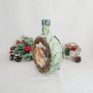 Cadouri de Craciun- Sticla handmade (cod 1531) 1002