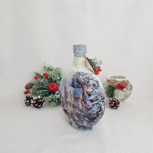 Cadouri de Craciun- Sticla handmade (cod 1533) 3001