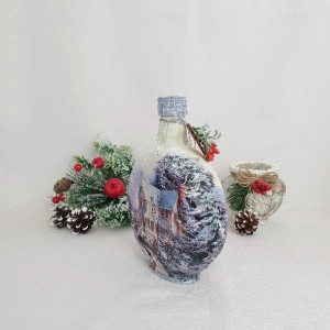 Cadouri de Craciun- Sticla handmade (cod 1533) 3001