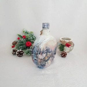 Cadouri de Craciun- Sticla handmade (cod 1535) 5001