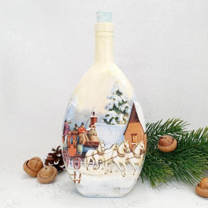 Cadouri de Craciun- Sticla handmade (cod 1722)106