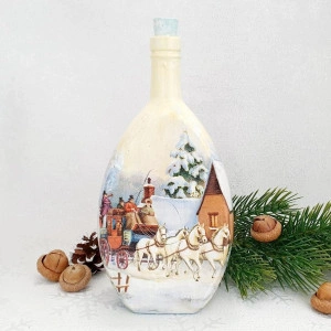 Cadouri de Craciun- Sticla handmade (cod 1722)106