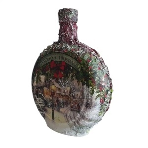 Cadouri de Craciun- Sticla handmade (cod 2317)poza4