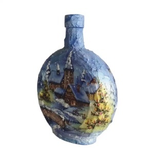 Cadouri de Craciun- Sticla handmade (cod 2321)poza4