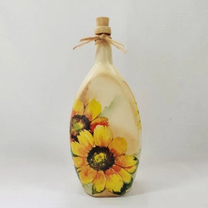 Cadouri handmade- sticla 750 ml "Floarea Soarelui" (cod 1675)102