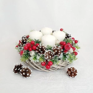 Coronita de Advent - merisoare rosii (cod 1528)