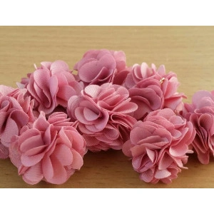 Flori din material textil-roz 2