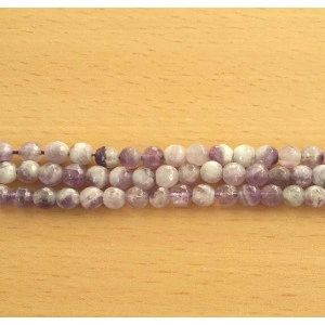 Lavender amethyst round faceted 6 mm