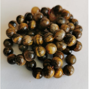 Ochi de tigru rotund 10 mm