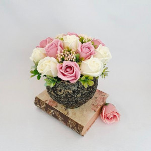 Aranjament din trandafiri de sapun "Sweet Roses"  (cod 15081