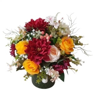 Aranjament floral artificial-trandafiri si margarete(cod 2330)poza43