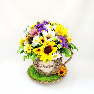Aranjament floral in cos de nuiele (cod 16003)