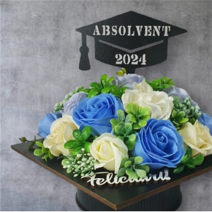 Aranjament Toca-flori de sapun/albastru (cod 2080).1