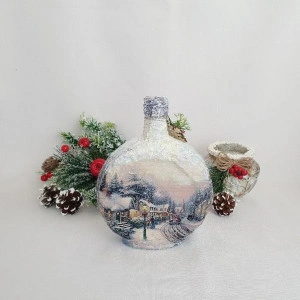Cadouri de Craciun- Sticla handmade (cod 1535) 5002