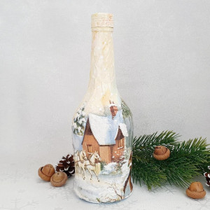 Cadouri de Craciun- Sticla handmade (cod 1712)3