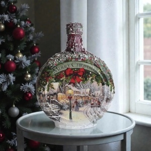 Cadouri de Craciun- Sticla handmade (cod 2317)