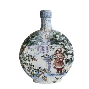 Cadouri de Craciun- Sticla handmade (cod 2319)poza2